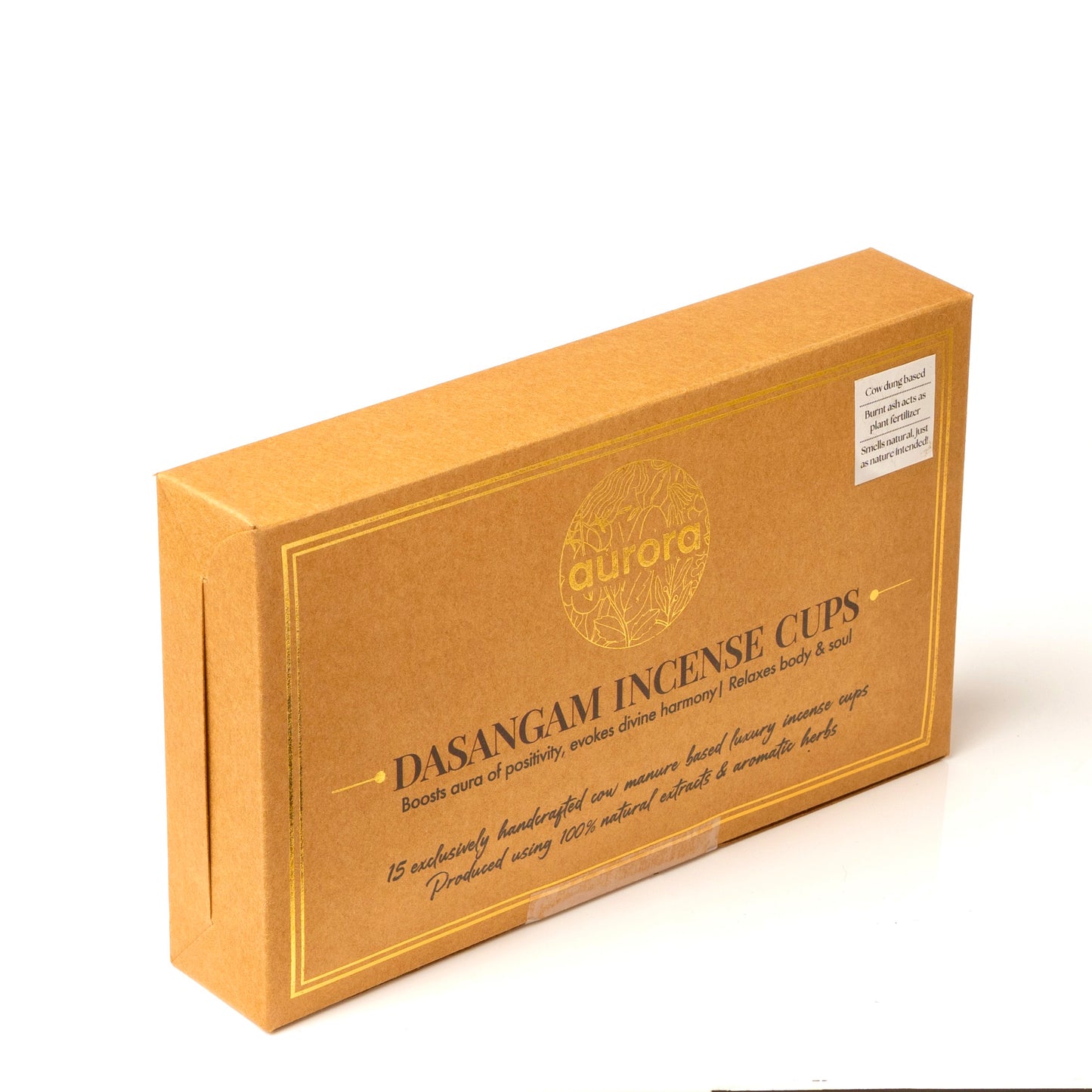 Aurora’s Dasangam Cow Dung Incense Cups – Pack of 3