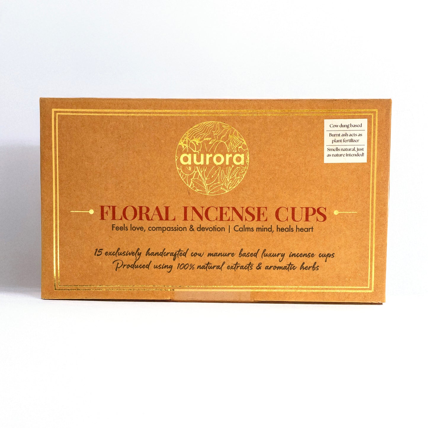 Aurora’s Floral Cow Dung Incense Cups