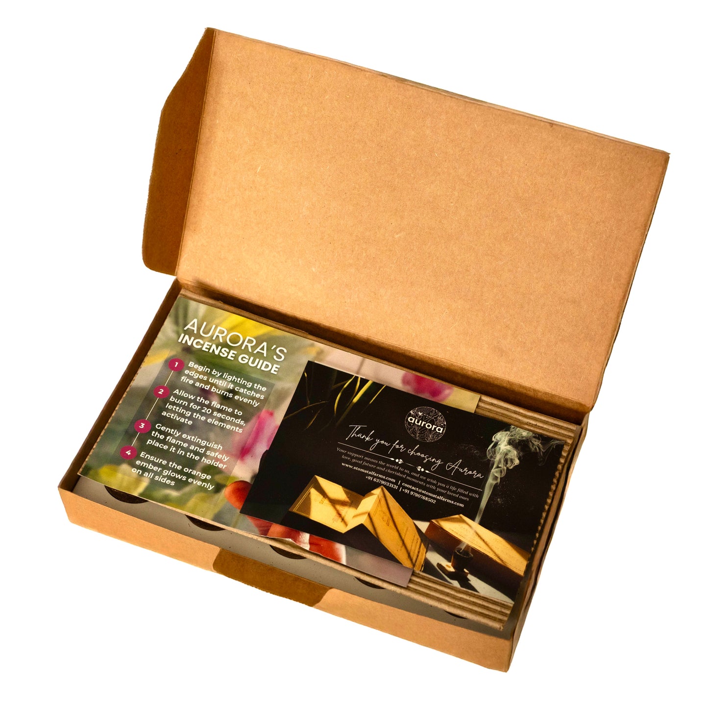 Aurora’s Floral Cow Dung Incense Cups