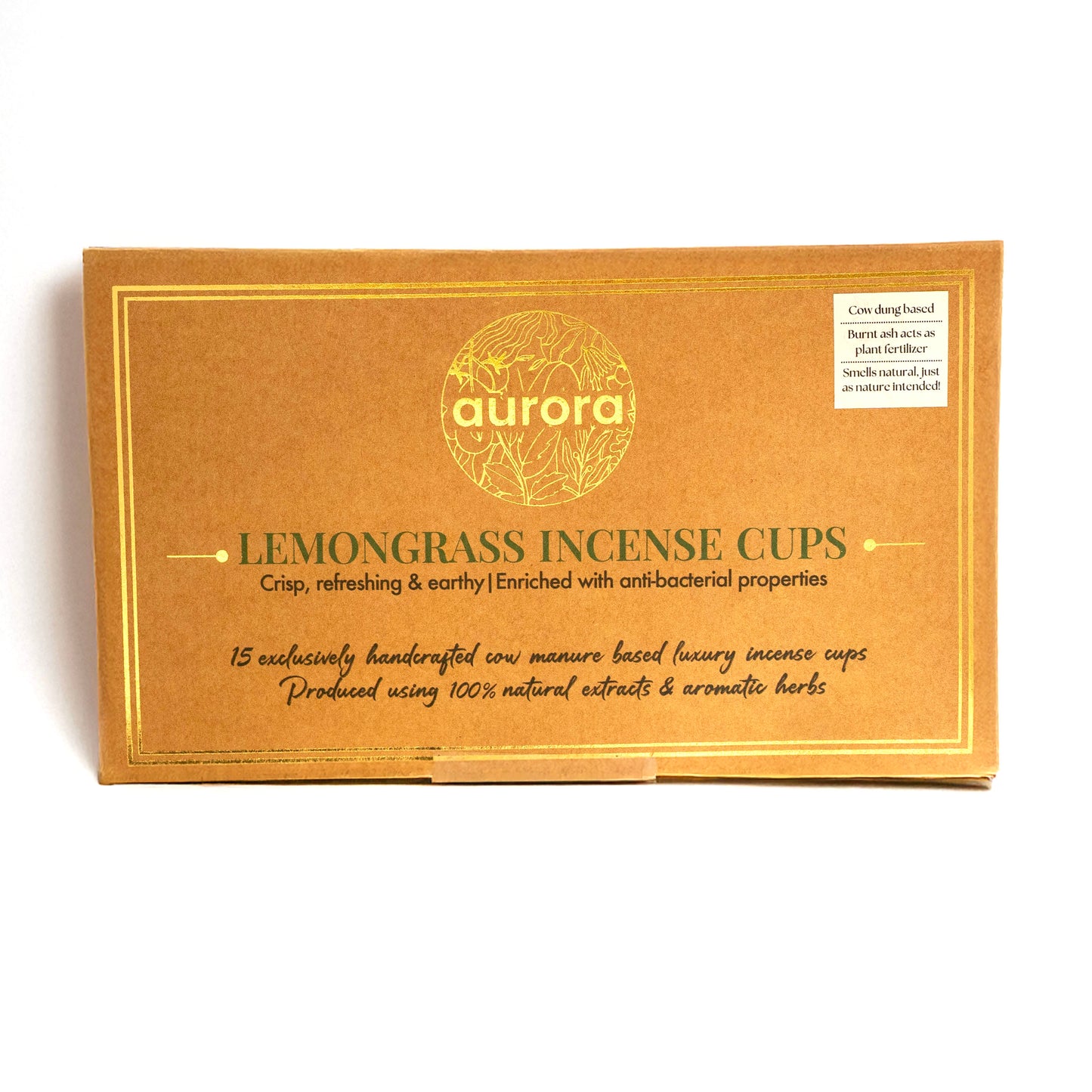 Aurora’s Lemongrass Incense Combo (Cups & Sticks)